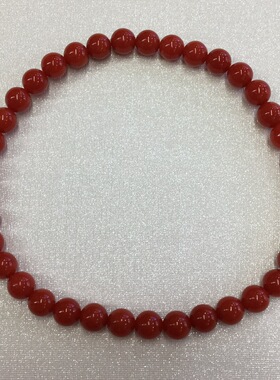 七宝珊瑚：圆珠手串细节如图尺寸4.9～5mm重6.37克