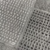 黑白英文大小写字母浮雕美甲贴纸简约因为字母防水背胶指甲装 饰贴