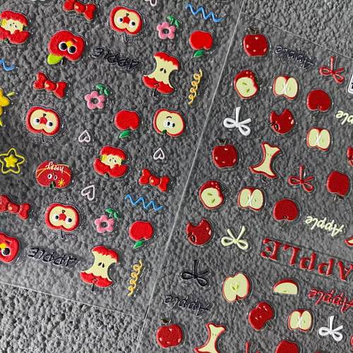 圣诞元素美甲贴纸装饰