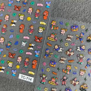 卡通Jack 饰 Jill原田治立体浮雕美甲贴纸手机壳diy水杯平板指甲装