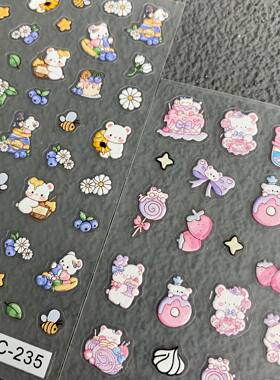 高颜值立体diy手机壳浮雕指甲贴