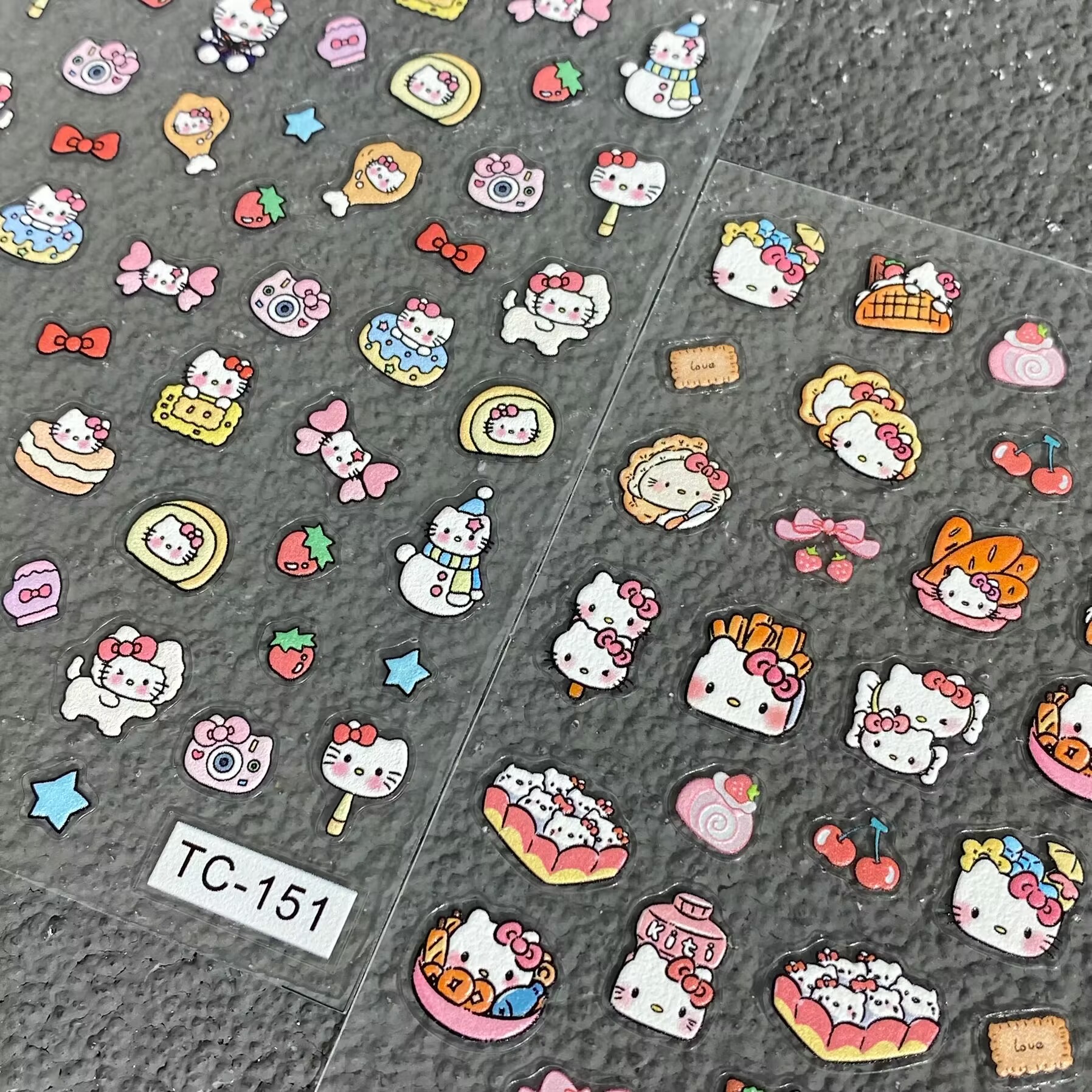 可爱hellokitty食玩凯蒂猫美甲贴