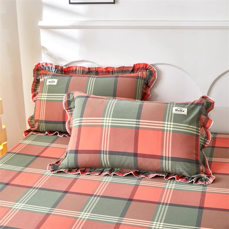 精灵羽纯棉水洗棉枕套拉链式