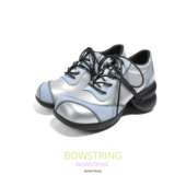 小皮鞋 厚底鞋 小众原创设计机能风拼接银色单鞋 Bowstring25年新品