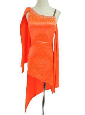 新款拉丁舞裙 成人拉丁舞练功服 漏背 儿童拉丁舞演出表演服K42