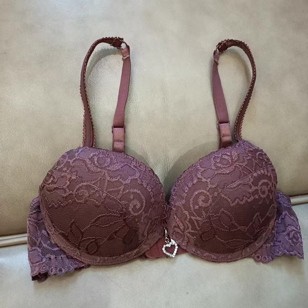 艾塔丽丝  欧美女士内衣下厚上薄蕾丝性感文胸适合70B