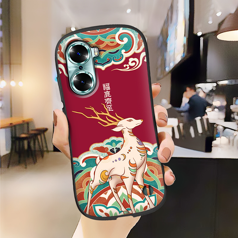 加厚防摔荣耀国潮风小蛮腰手机壳