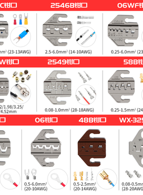 HESO衡烁手动压线钳SN系列替换磨具 7.5寸钳口模具