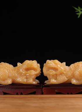 乔迁家居工艺品天然黄玉