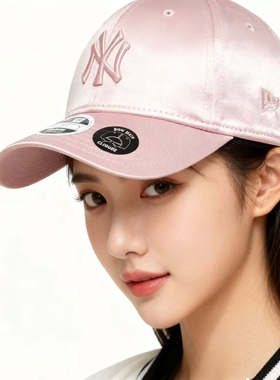 NEWERA专柜正品棒球帽女神粉蝴蝶结款9FORTY弯檐调节休闲逛街帽子