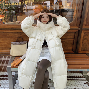 黑色长款羽绒服女冬季2025新款大被子款高级感超好看加厚外套冬装