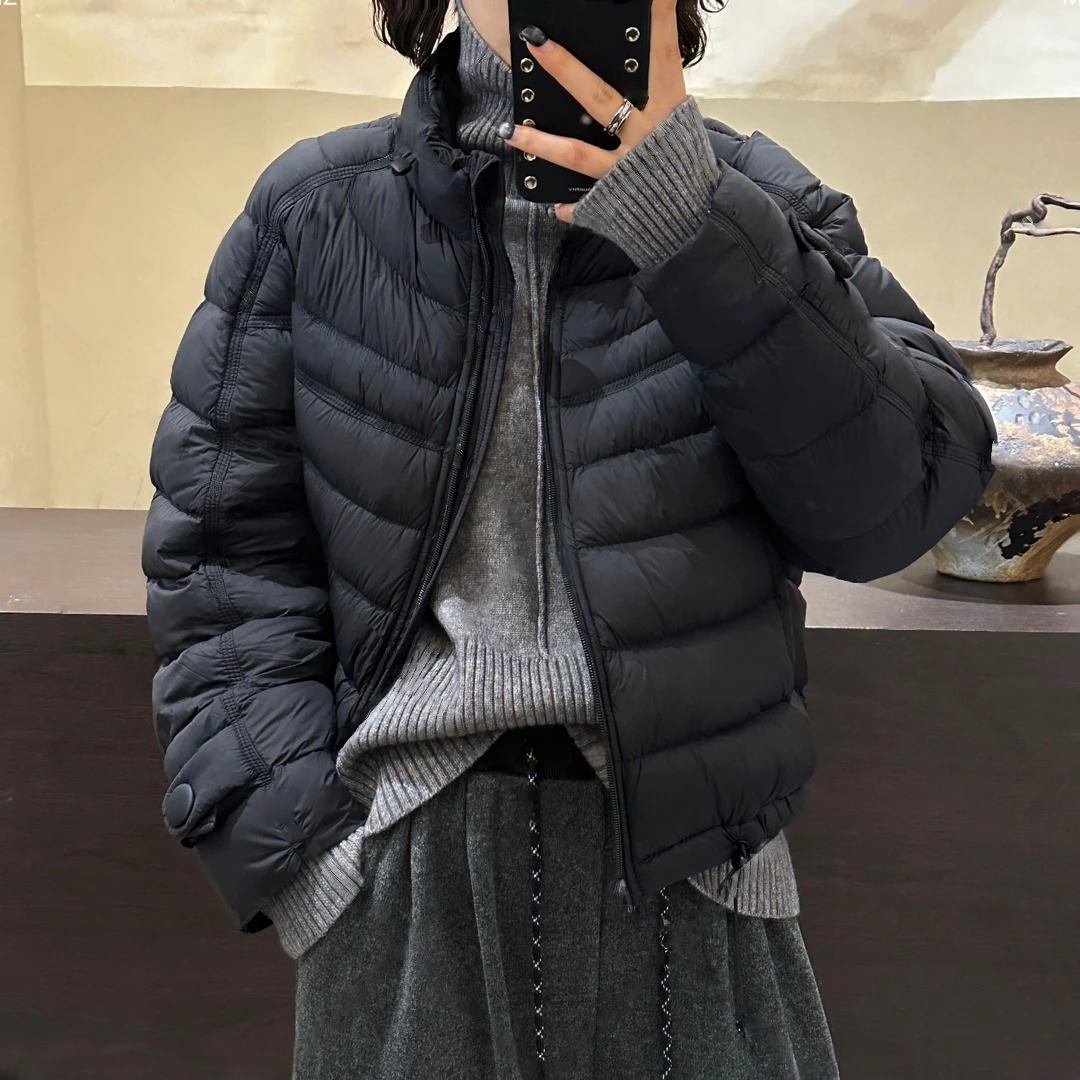 立领轻薄羽绒棉服女2025冬季新款韩系宽松超好看小个子面包服外套