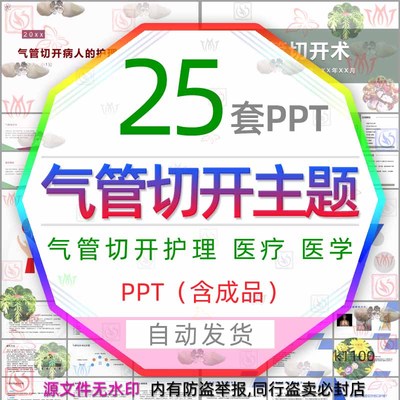 气管插管气管切开吸痰术气管切开病人护理查房PPT模板观察和护理