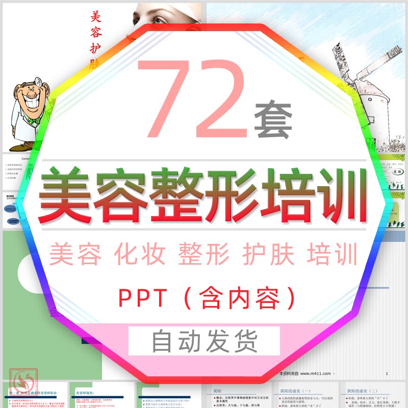 中医养生调理护肤微整形培训课件PPT模板化妆整容美容师心态礼仪