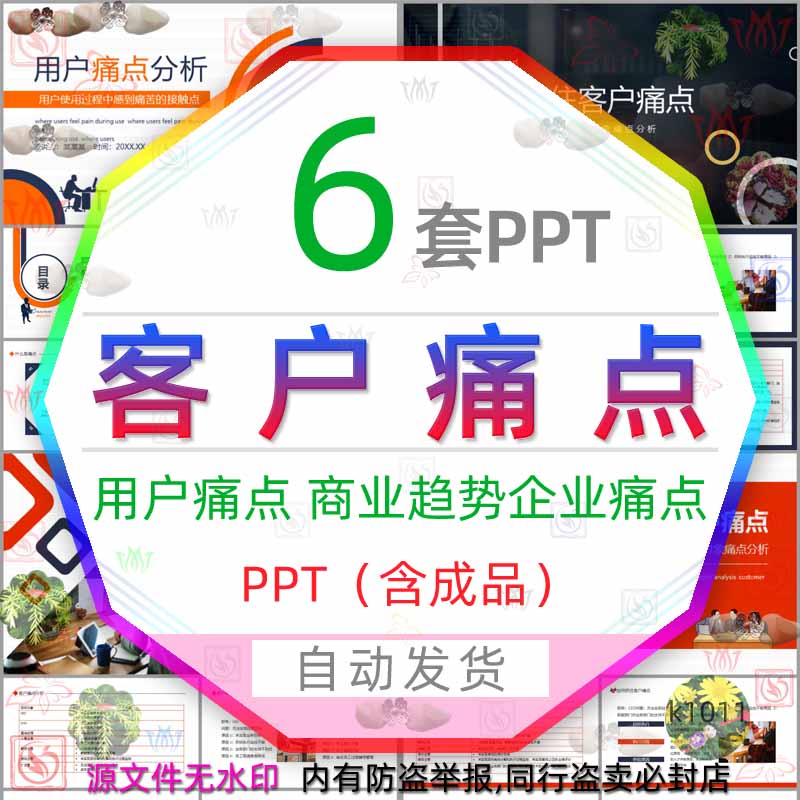 商业趋势企业痛点如何抓住客户痛点分析PPT模板公司顾客用户痛点