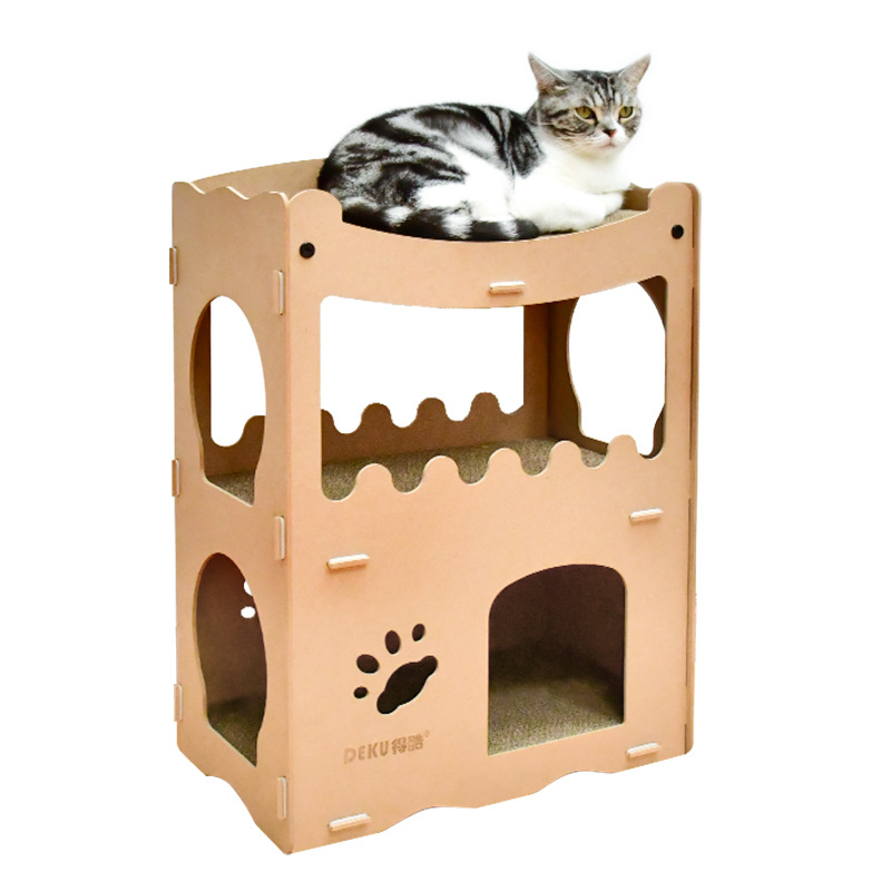猫抓板窝立式瓦楞纸猫窝猫抓窝耐磨不掉屑双层猫房子纸箱猫抓板屋
