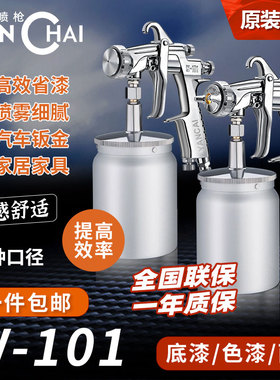 W-101气动甲醛油漆高雾化喷漆枪 汽车钣金家具木工面底漆喷枪W101