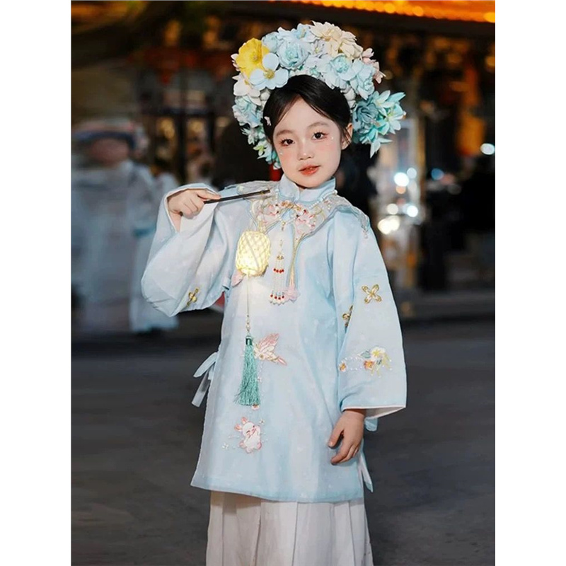 汉服女童2025中国新款明制大袖春秋儿童古装小女孩古风唐装,童装/婴儿装/亲子装,汉服,淘宝优惠券,粉丝福利购,淘宝优惠卷