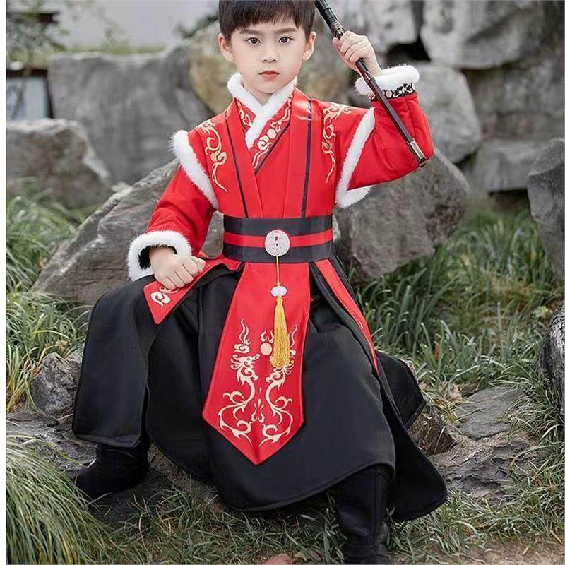 汉服男童秋装2025新款儿童古装女童唐装秋款男孩国学服中秋演出服,童装/婴儿装/亲子装,汉服,淘宝优惠券,粉丝福利购,淘宝优惠卷