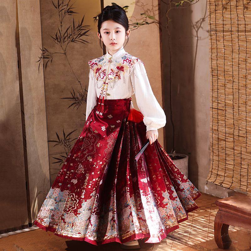 女童冬装汉服新款儿童冬季中国风马面裙套装女孩新中式古装拜年服,童装/婴儿装/亲子装,汉服,淘宝优惠券,粉丝福利购,淘宝优惠卷