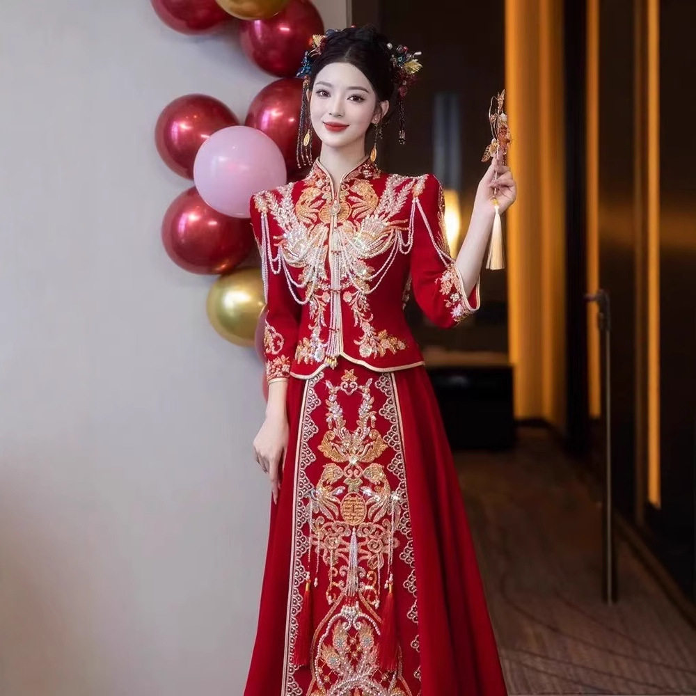秀禾服新款高级感新娘敬酒服