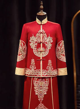 大码秀禾服新郎结婚礼服男装新郎