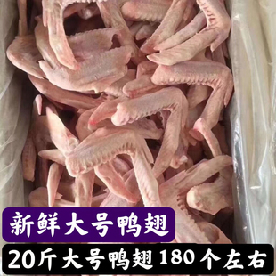 商用新鲜冷冻食材鸭翅二节翅鸭翅膀 20斤180个左右卤菜食材5-20斤