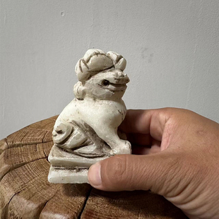 清末民国时期老物件小石狮子茶宠茶桌侘寂风摆件空间装饰摆件