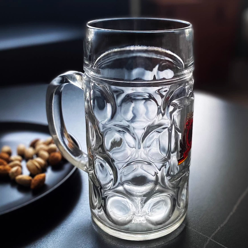 意大利进口Borgonovo啤酒杯菠萝扎啤杯超大扎啤杯1L啤酒杯耐热