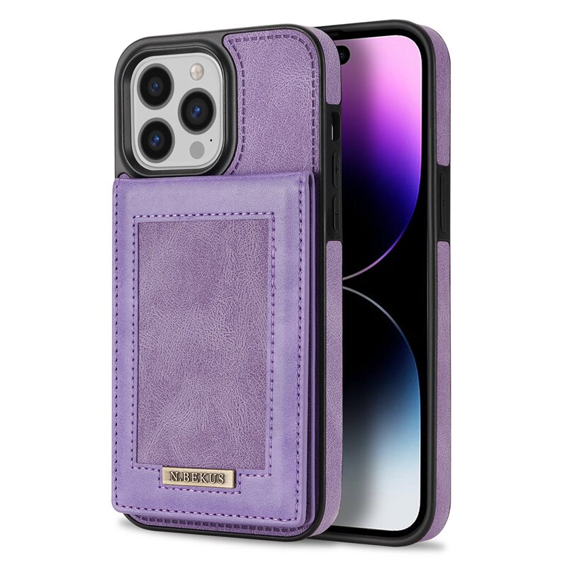 适用苹果15promax手机壳带卡包支架一体14零钱包iPhone13pro卡槽12插卡式11放证件XS高级感X钱包mi