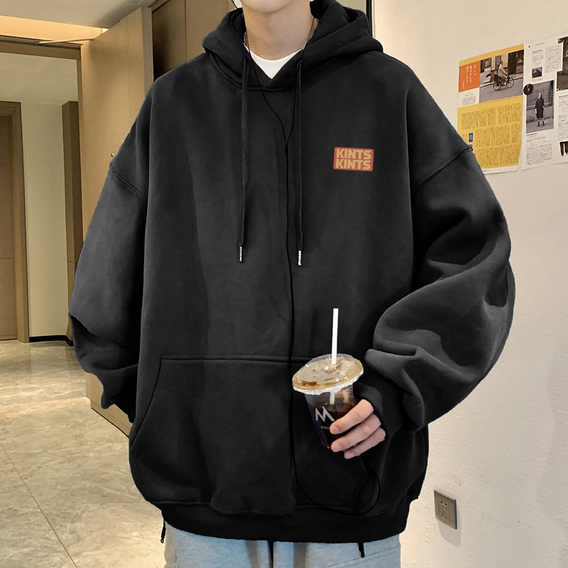 抖音品质~2025秋装高街字母连帽卫衣A025-W577-P55控78加绒65,男装卫衣,电商A025