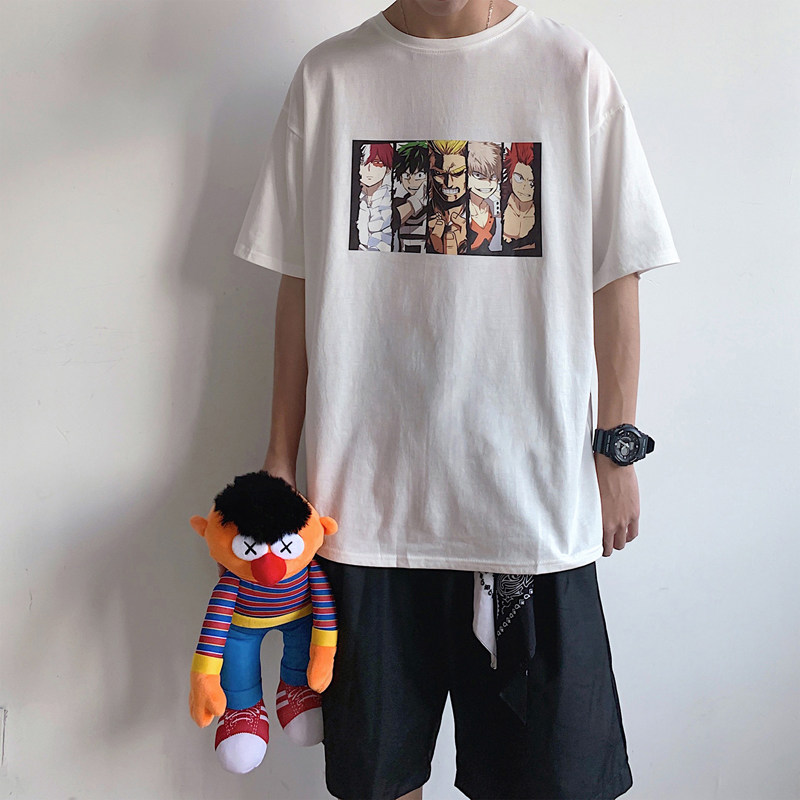 2026夏装热卖款动漫人物宽松圆领短袖T恤大码A025-T756-P30控39,男装T恤,电商A025