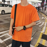 2026夏装新款纯色圆领短袖T恤大码17色大货放心卖A025-T33-P12，男装T恤，电商A025