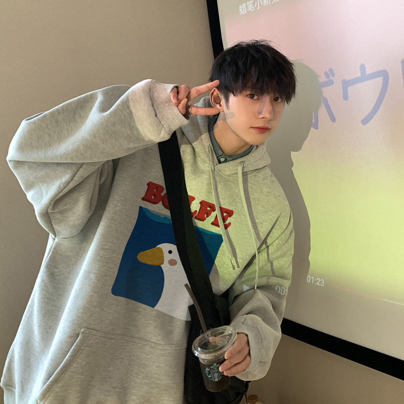 2026秋装新款卡通动物印花宽松连帽卫衣港风 A025-W502-P50 控68图片