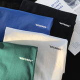 2026夏新款简约小字母宽松圆领短袖T恤平铺A025-T7379-P25控38，男装T恤，电商A025