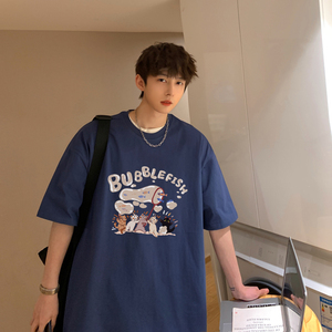 @2025夏季卡通动物大码纯棉圆领短袖T恤港风 A025-T7557-P25 控38图片