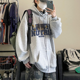 W605A-P55控78加绒652025秋装美式hiphop潮牌宽松连帽卫衣，男装卫衣，电商A025