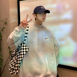 *50棉加绒*2025冬小字母印花加绒半高领卫衣A025-W985-P50控68，男装卫衣，电商A025