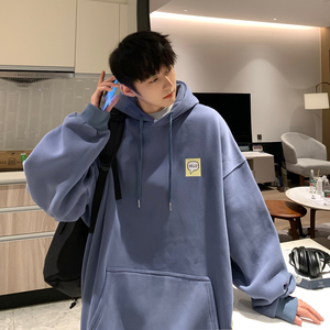 2026秋装小标笑脸印花宽松连帽卫衣外套港风 A025-W526-P50 控68图片