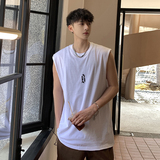 @2025夏装哥特字母运动背心休闲无袖t恤坎肩A025-B305-P25控38，男装背心/马甲，电商A025