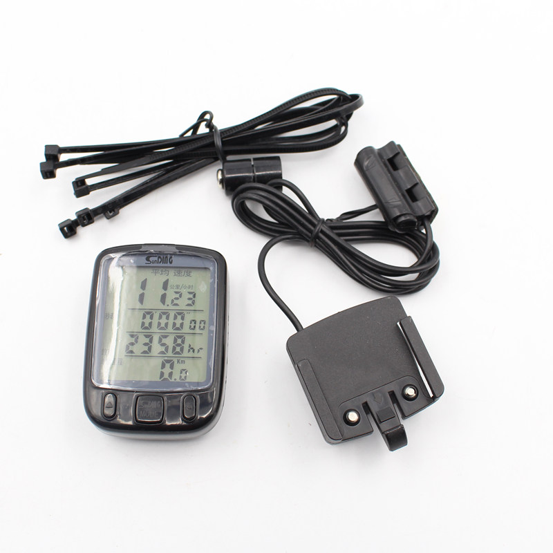 顺东骑行码表自行车夜光防水里程表中文大屏迈速表山地车码表配件