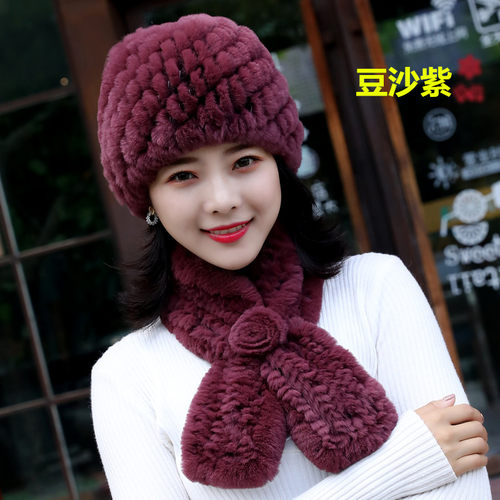 女士皮草护耳帽加厚保暖冬季帽子