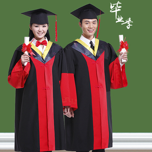 博士服男女毕业礼服文科垂布学士服帽子硕士服演出服学位服毕业服