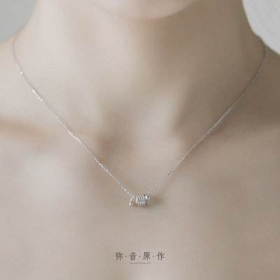 纯银银扭转乾坤礼物锁骨链