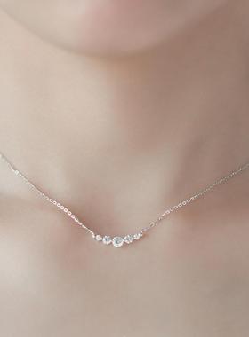 女士简约钻石法则系列项链日潮