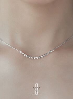 弥音原作纯银十字链女锁骨链