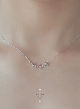 弥音原作S925纯银十字链女锁骨链