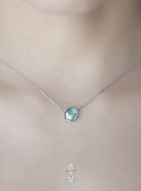 弥音原作海鱼尾S925纯银项链