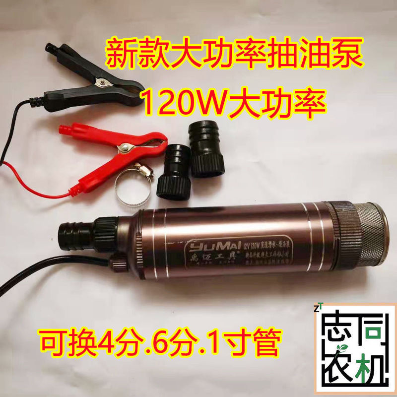 抽油泵抽水泵12V24V220V大功率150W浇地浇菜抽柴油洗车泵潜水泵