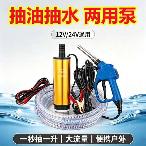 12v抽水水泵抽油泵220v插电充电锂电池24V潜水泵家用浇水园林抽水